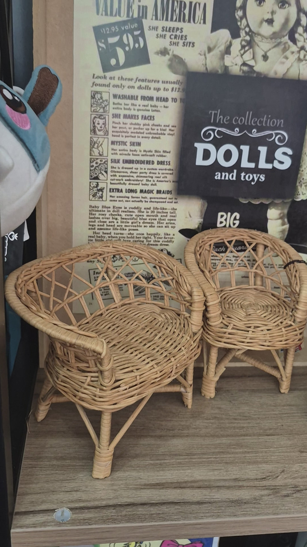 Set de 3 pzas de muebles para muñeca