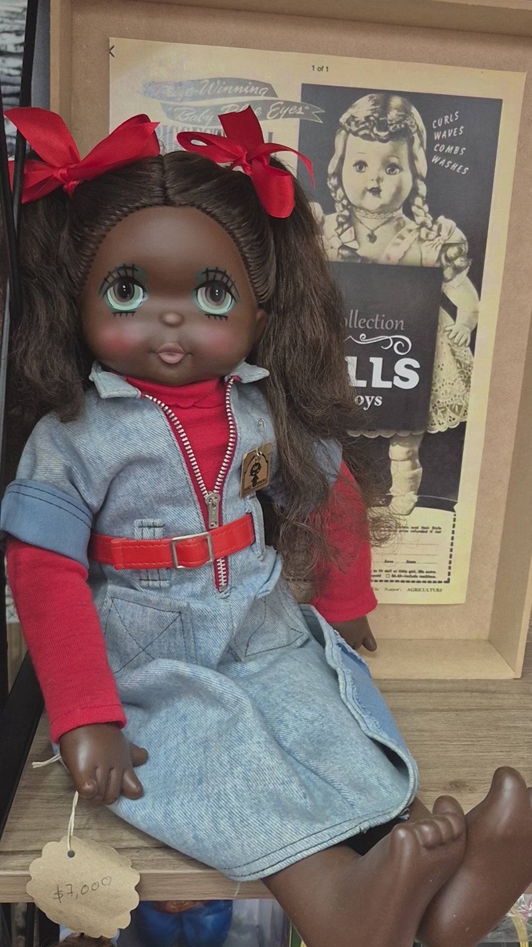 Muñeca sekiguchi japonesa big eyes african american