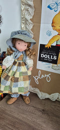 Muñeca Holly hobbie de porcelana, articulada, vintage
