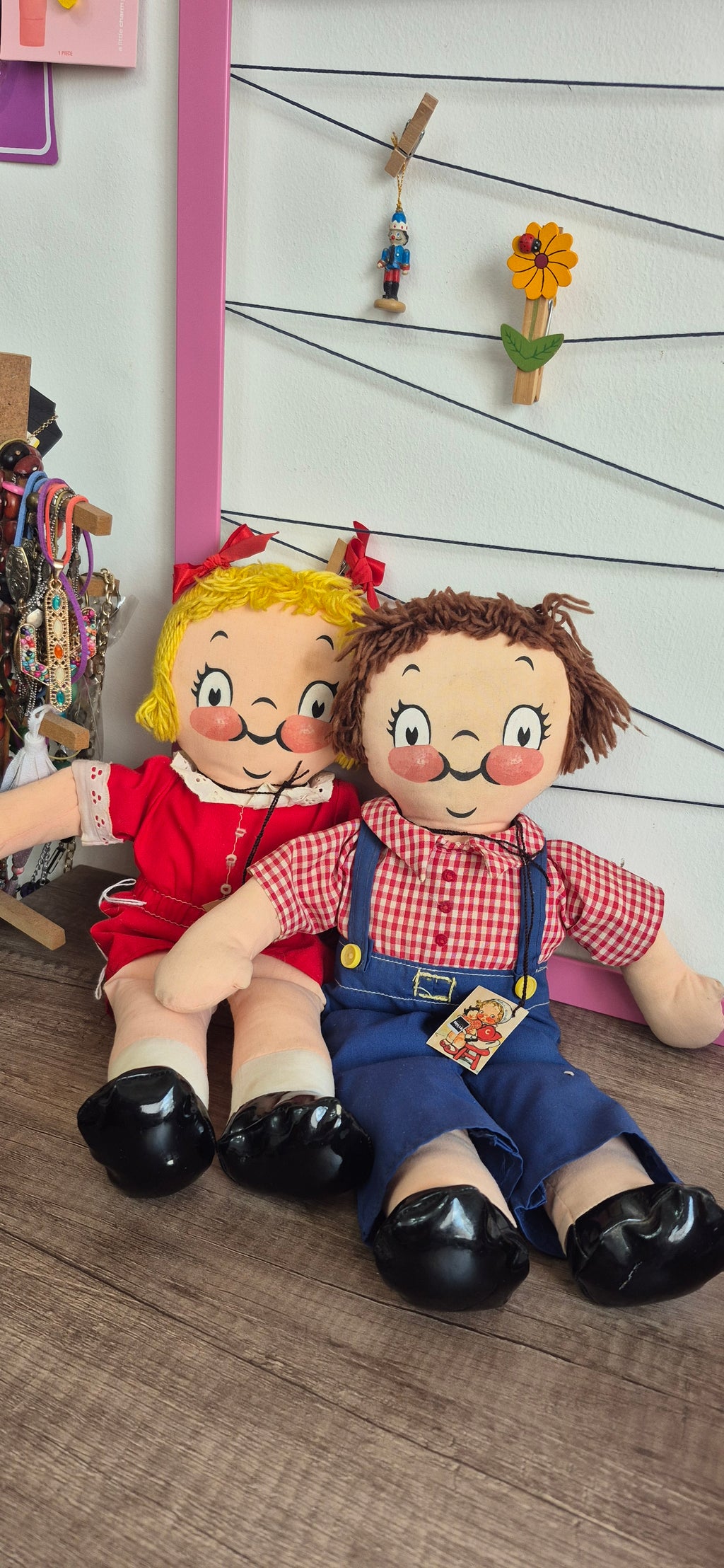 Pareja de muñecos campbells de tela