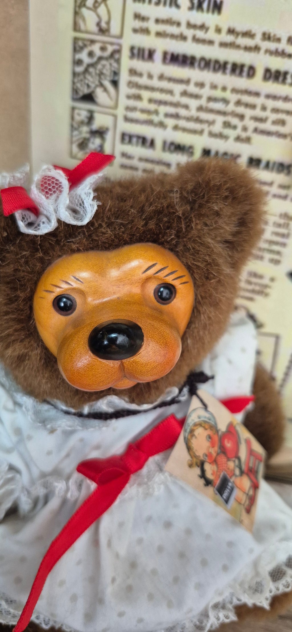 Mini oso raikes cara de madera