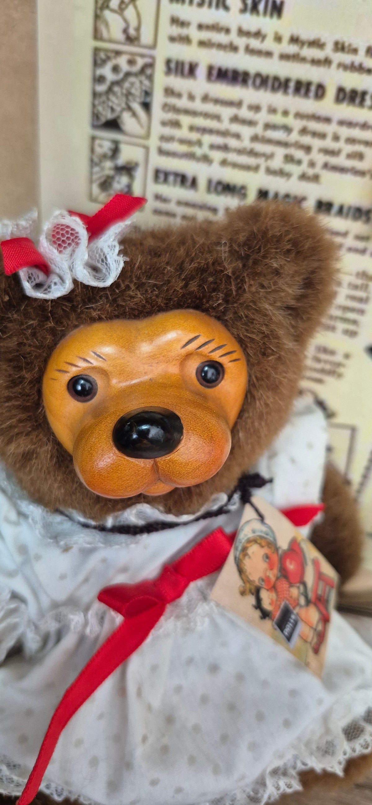 Mini oso raikes cara de madera