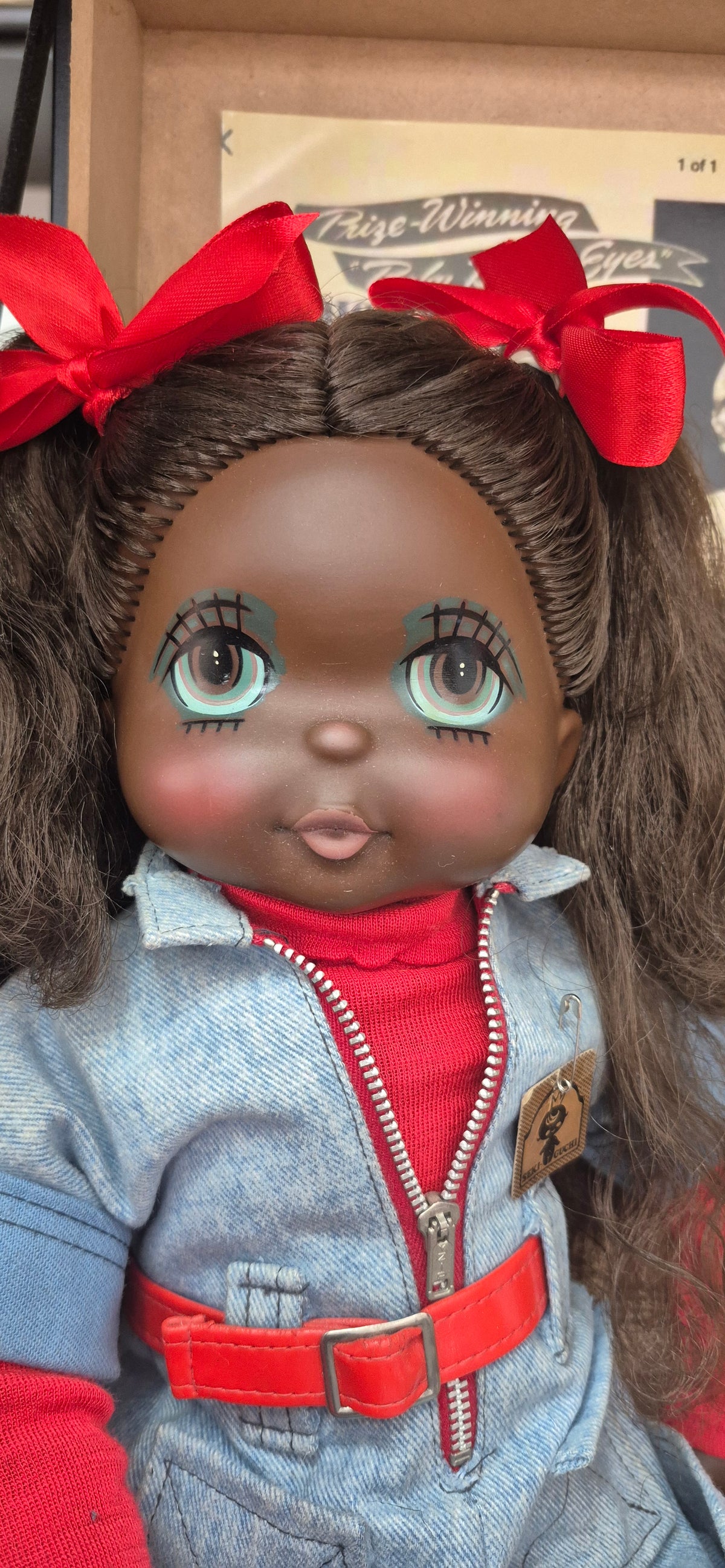 Muñeca sekiguchi japonesa big eyes african american